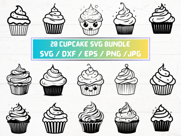 20 Cupcake SVG Files: A Versatile Digital Asset for Creative Professionals and Educators