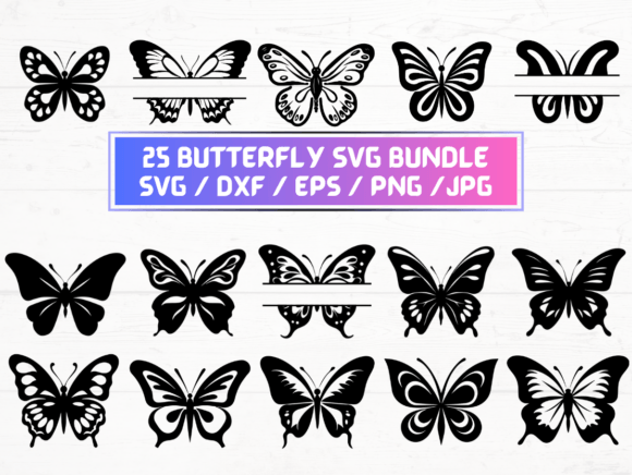 25 Butterfly SVG, DXF, EPS, JPG: A Strategic Asset for Designers, Educators, and Small Business Owners