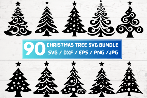 90 CHRISTMAS TREE SVG Bundle