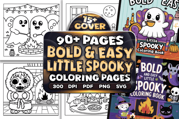 Bold Easy Little Spooky Coloring Book