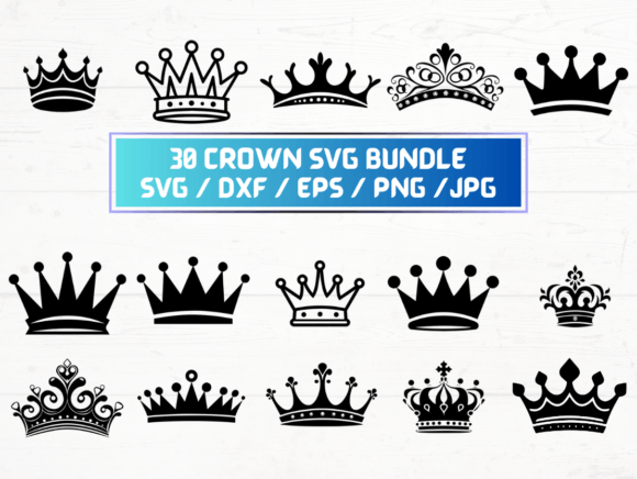 Crown SVG, DXF, EPS, JPG & PNG Files: Your All-in-One Digital Design Toolkit