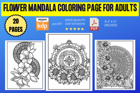 Flower Mandala Coloring Page for Adults