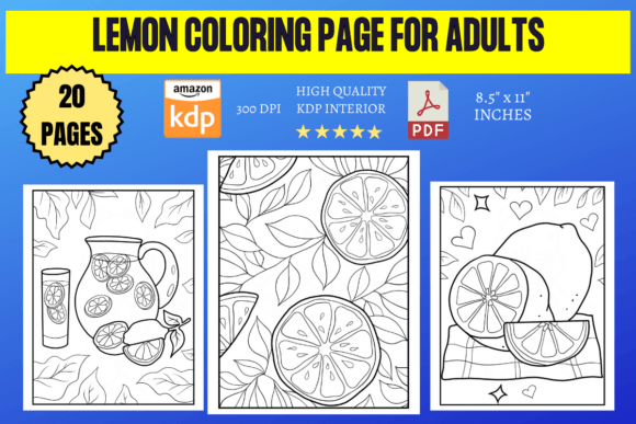 Lemon Coloring Page for Adults: A Zesty Escape for Creativity and Calm