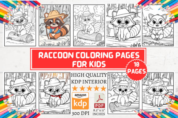 Raccoon Coloring Pages for Kids